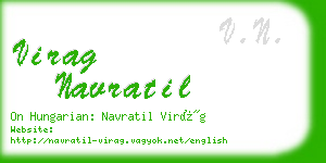 virag navratil business card